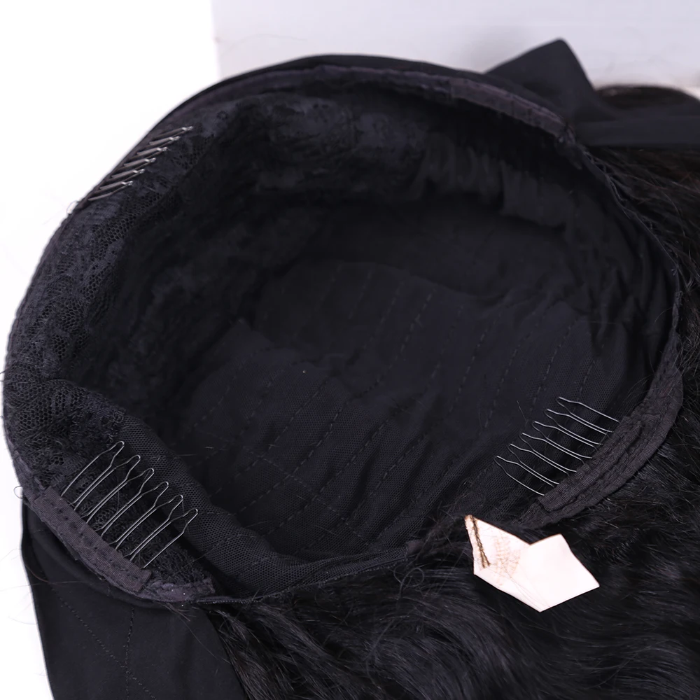 

Water Wave Headband Wigs Human Hair Wig For Black Women Peruvian Cheap 100% Human Hair Full Machine Made With Headband