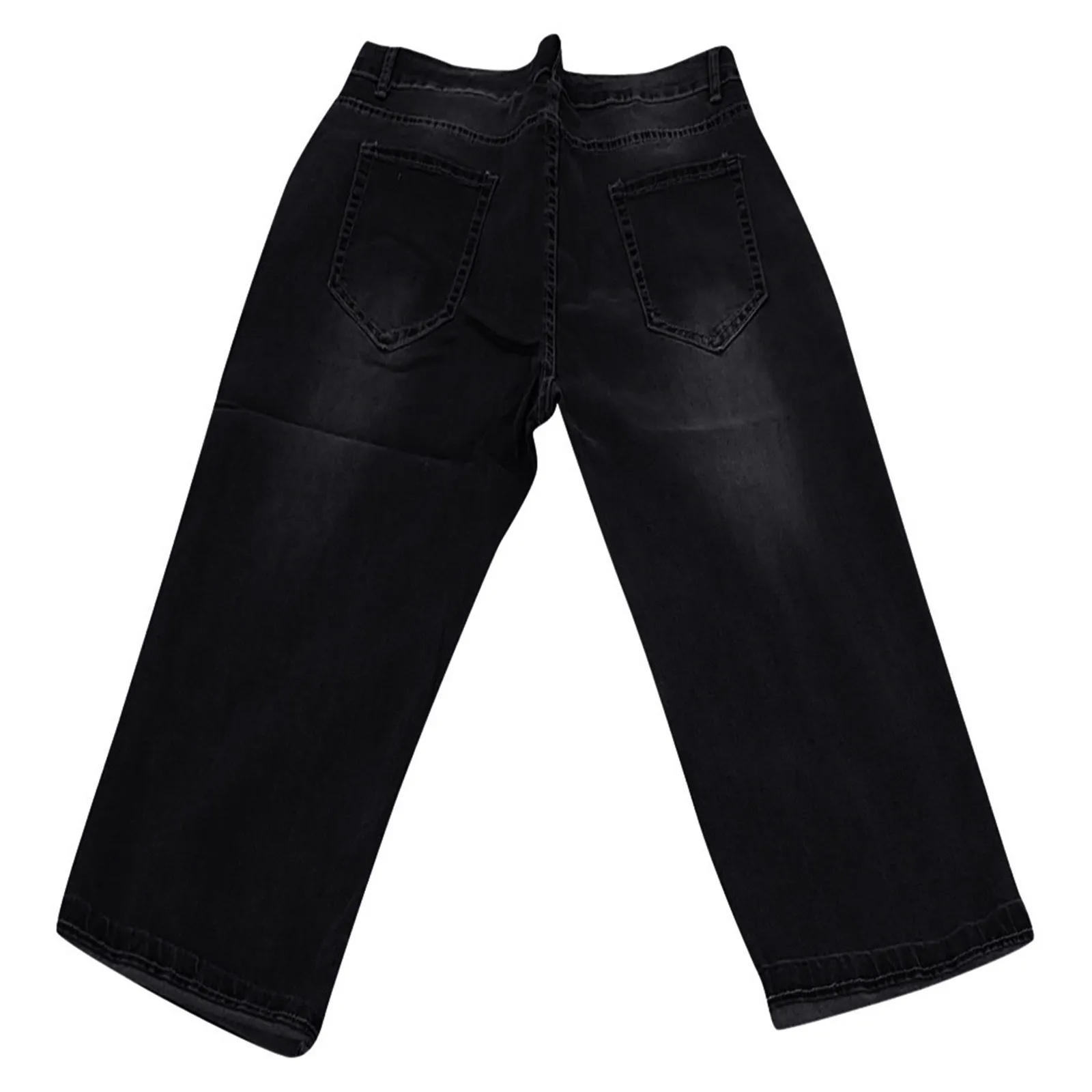 

Summer Women High Waist Skinny Jeans Knee Length Denim Pants High Waist Jean Legging Slim Stretch Seamless bottoms