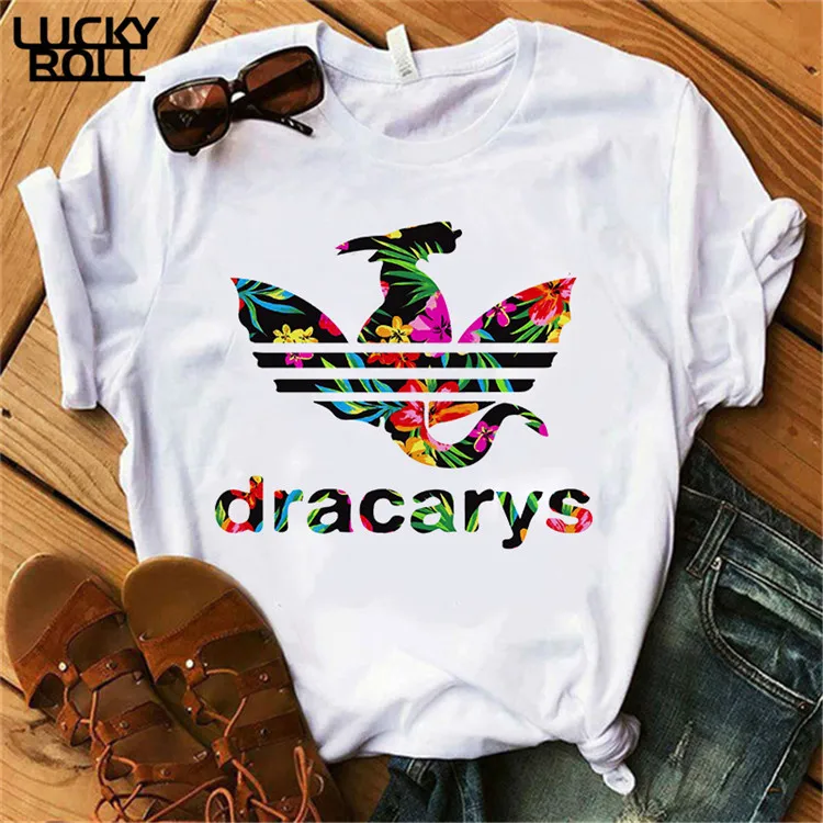 Игра престолов Dracarys футболка женская мать драконов рубашки женские s футболки король королева девушки друзья Mon подарок Тройник - Цвет: XWT0339-white