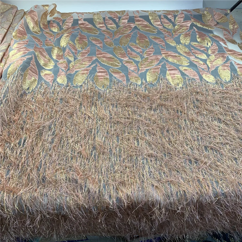 

High Quality African Nigerian Tulle Lace Fabric Organza Embroidery Guipure Party Gown Dress Brocade Jacquard French 5Yard