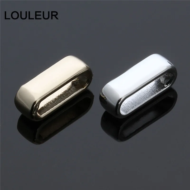 10 teile/los Gold Farbe Legierung Großes Loch Quadratischen Ende Perlen fit 10*3mm Flache Leder Seil Schnur DIY schmuck Machen Zubehör – Detail 3