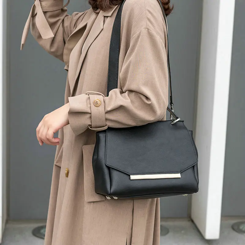 Повседневная женская сумка-мессенджер в Корейском стиле простая натуральная