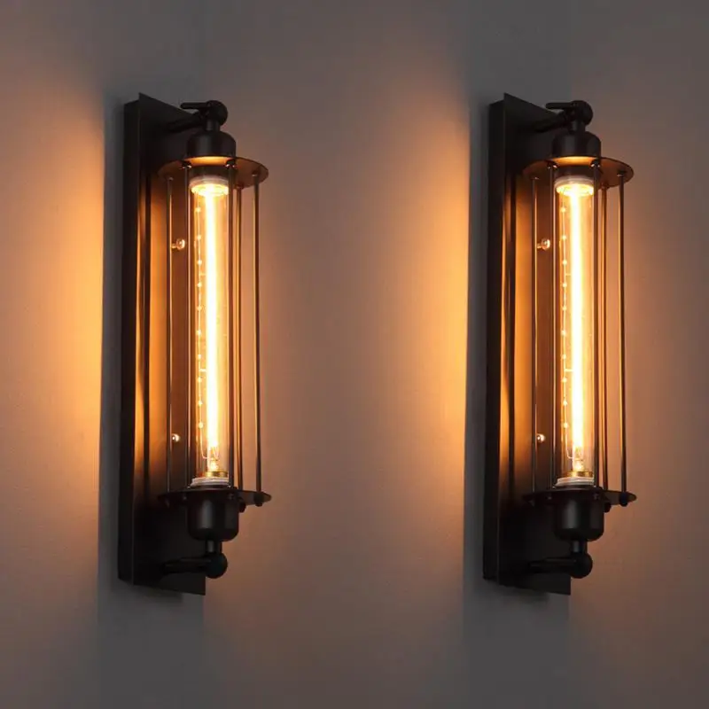 

Настенный светильник MeterMall в стиле индастриал, винтажная железная лампа для гостиной, коридора, ресторана, паба, лампа Эдисона в стиле ретро