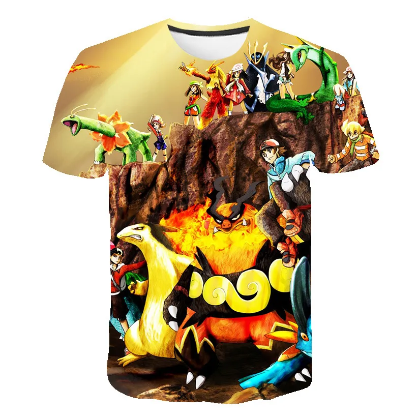 

Summer New Men's and Women's T-shirt 3D Printing Animation Fashion Children's Cartoon Casual Short-sleeved Top