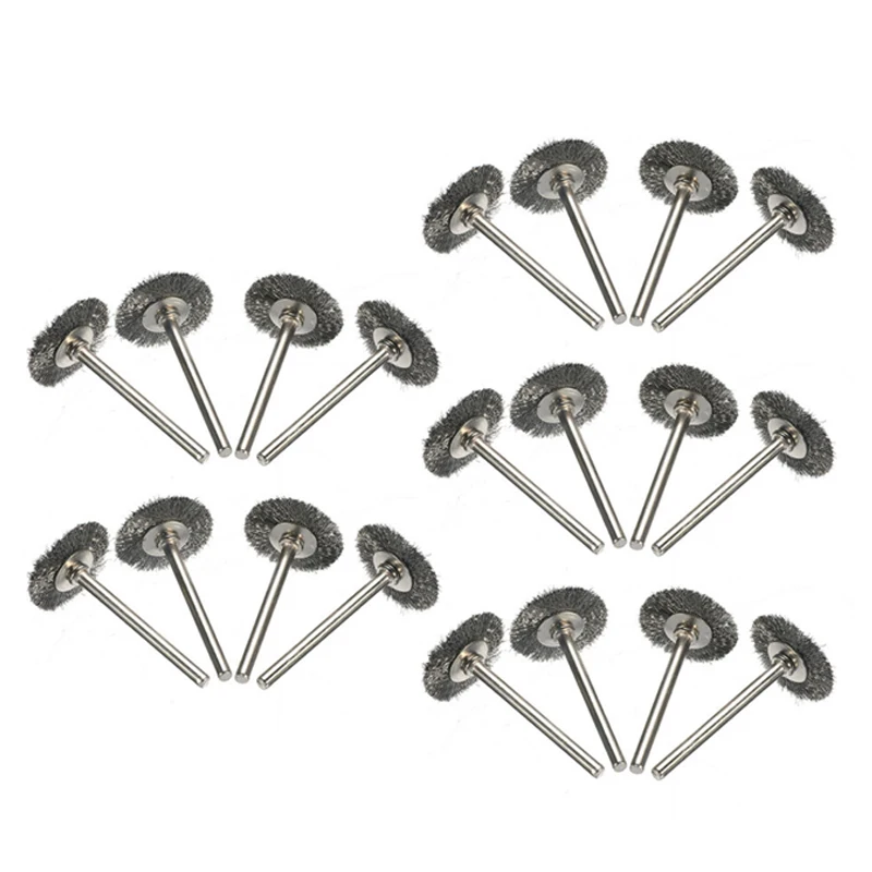 Набор проволочных щеток сменные насадки 20 шт мастерской металлический