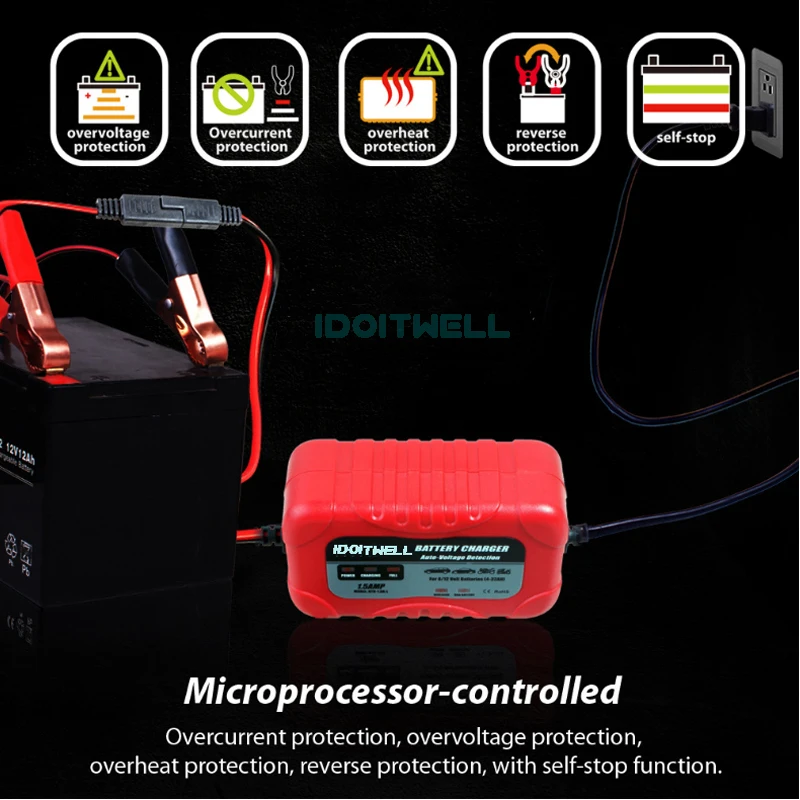 Авто vlitage detection 6V 12V зарядное устройство 1.5A игрушечный мотоцикл свинцово