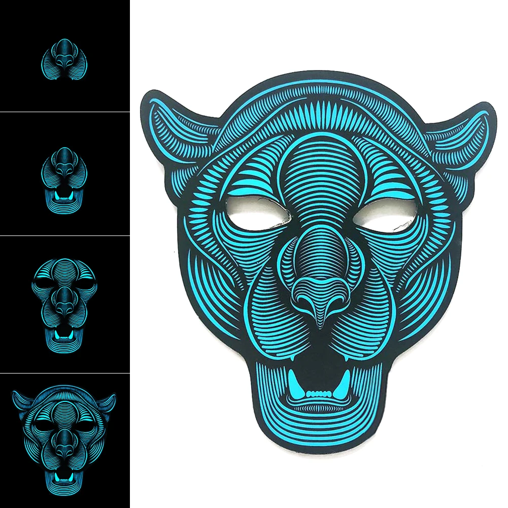 Новое поступление Хэллоуин маска светодиодный элемент с холодным светом EL