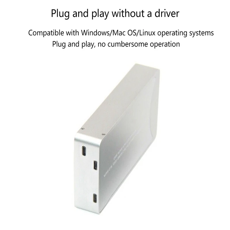 Mobile Hard Disk Box, Three-In-One High-Speed Transmission M.2 Nvme Ngff 2.5 Inch Sata Hard Disk Box