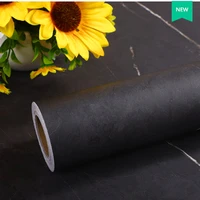 Matte Pvc Marble Stickers Thick Black Stone Self-Adhesive Kitchen Waterproof Cabinet Desktop Dining Table Rock Board Wallpaper