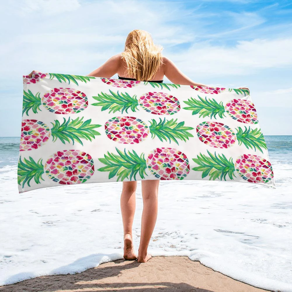 SOFTBATFY Colorful Lemon Strawberry Pineapple Beach Towel Yoga Mat Cover up Dropshipping |