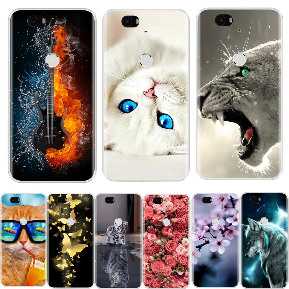 Чехол для Nexus 6P мягкий силиконовый чехол из ТПУ с модным рисунком Google Huawei |