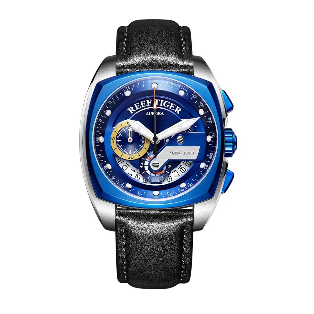 Мужские часы moda мужские спортивные риф тигр мужской кварцевый хронограф