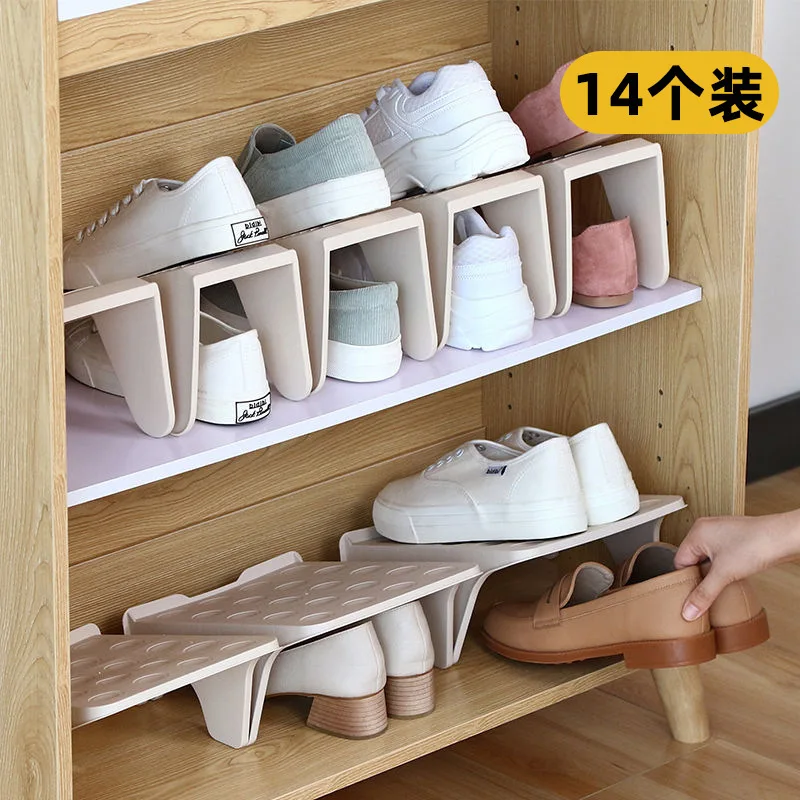 

New Hot Household Double-Layer Shoe Rack Simple Economical Plastic Storage Rack Integrated Shoe Tray Wardrobe Shoe Rack