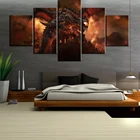 Настенные картины на холсте, игровые плакаты с HD-печатью, модульные картины с персонажами, современные домашние декоративные картины для украшения гостиной, 5 шт.