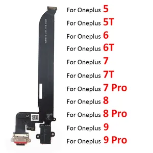 For Oneplus 5 A5000 5T A5010 6 6T 7 7T 8 8T 9 Pro 9R USB Charging Port Board Flex Cable Connector wi