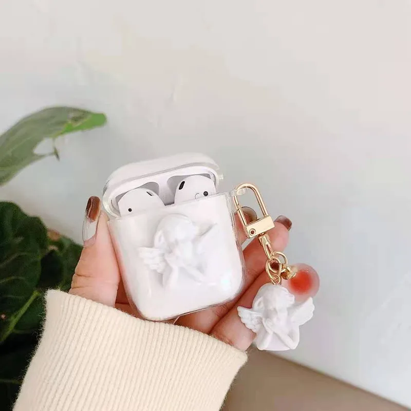 

Милый мультяшный чехол для наушников Ins Angel для Apple Airpods 1 2 Pro, мягкий силиконовый чехол с ангелом для беспроводной Bluetooth-гарнитуры