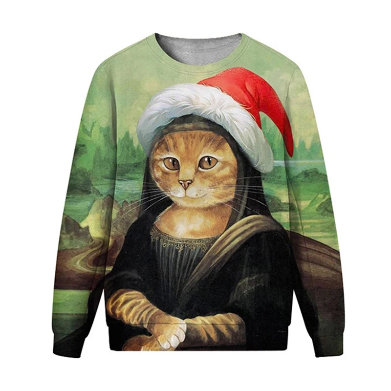 Женские пуловеры с капюшоном винтажные трикотажные свитеры забавным красным