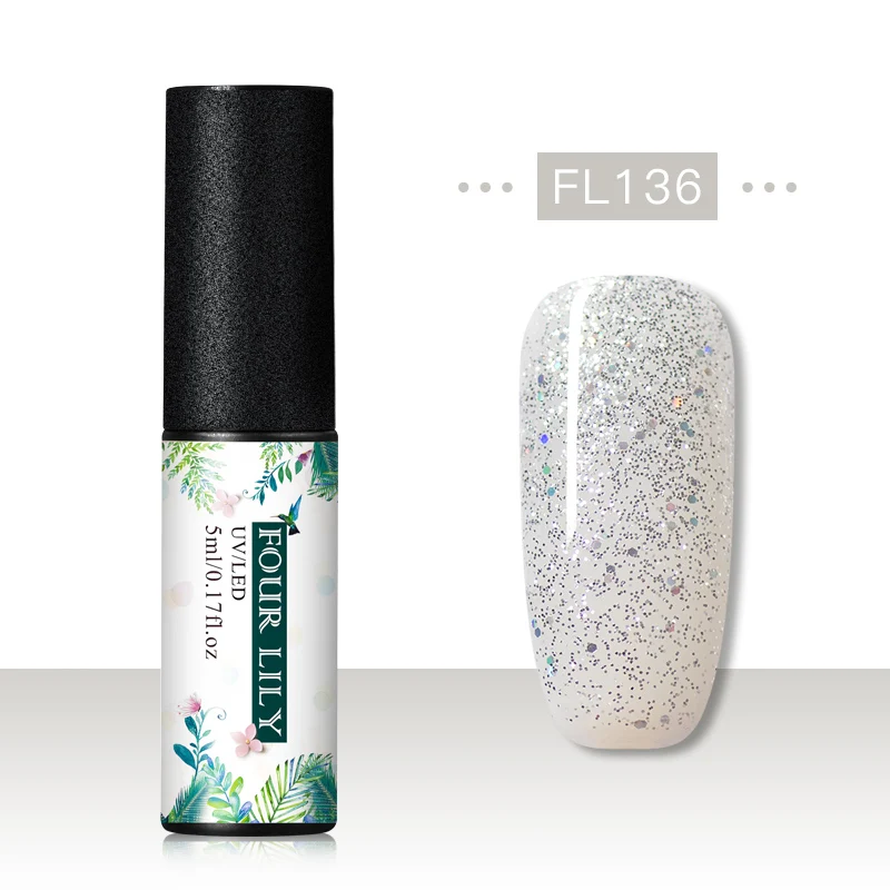 CS06907 Четыре лилии Гель-лак набор УФ Vernis Полупостоянный праймер верхнее покрытие 5 мл цветной гель для ногтей лак Nagellak Soak Off лак - Цвет: CS06907