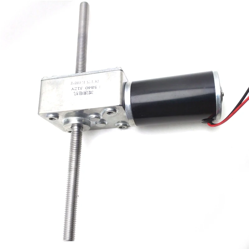 Червячный мотор-редуктор постоянного тока M8 с двойной резьбой 12 В 24 фланцем