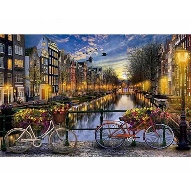 Paint 4 Картина с пейзажем, Раскраска по номерам, картины с номерами, картины с цифрами Pintar por Numeros oleo, холст Peinture numero - Цвет: Paint 4