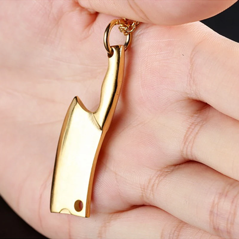 SINLEERY готическое ожерелье из нержавеющей стали с кулоном в виде кухонного ножа