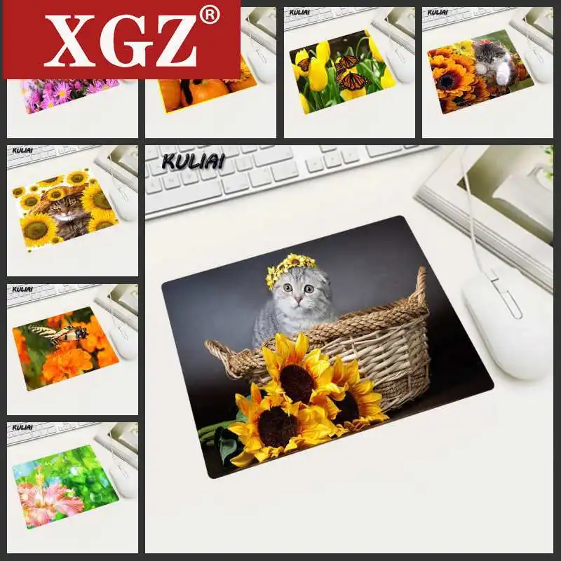 

Резиновый коврик для мыши XGZ с изображением цветов и животных, маленький резиновый коврик для мыши, подходит для игр Dota2 Cs, компьютера для офи...