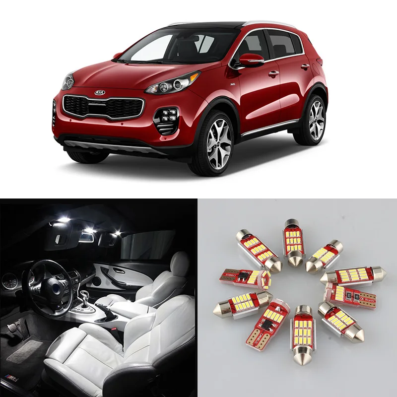 Белые Автомобильные светодиодные лампы светильник для чтения интерьера