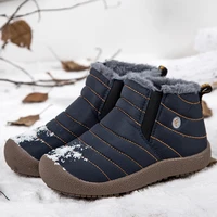 2021 winter shoes couples plush size 36 48 solid color snow boots plush inside antiskid bottom keep warm waterproof boots men