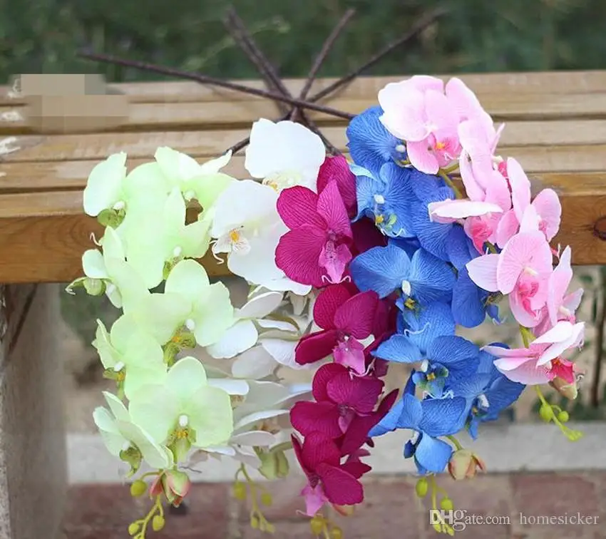 Koop 100Pcs Populaire Witte Phalaenopsis Vlinder Orchidee Bloem 78Cm/30.71