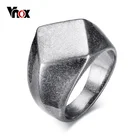Мужское кольцо Vnox в стиле панк, объемное плоское кольцо с ромбами для большого пальца, ювелирное изделие в стиле викингов из нержавеющей стали в стиле ретро, хип-хоп, рок