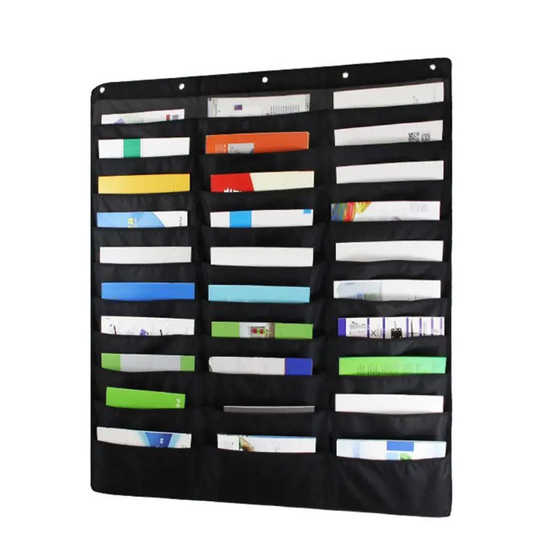 

30 Pocket Storage Pocket Chart Hanging Wall File Organize Your Assignments Files