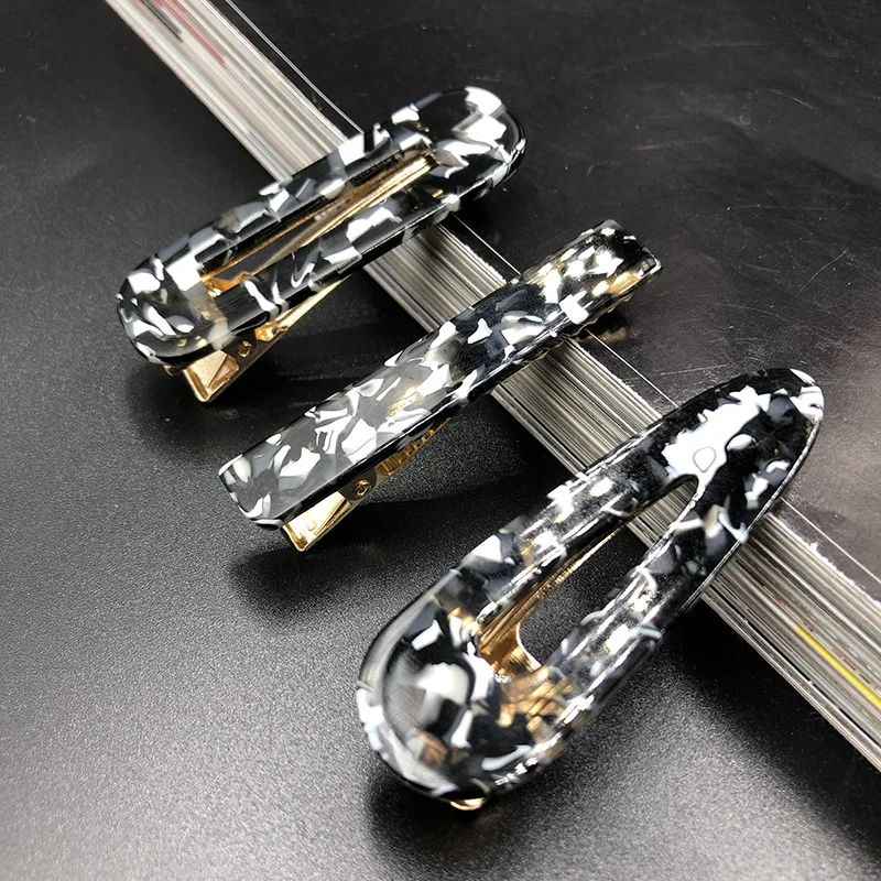 

3PCS Women Girls Acrylic Hollow Waterdrop Hair Clips Tin Foil Sequins Hairpins Barrettes Headband Hair Accessories New Arrival