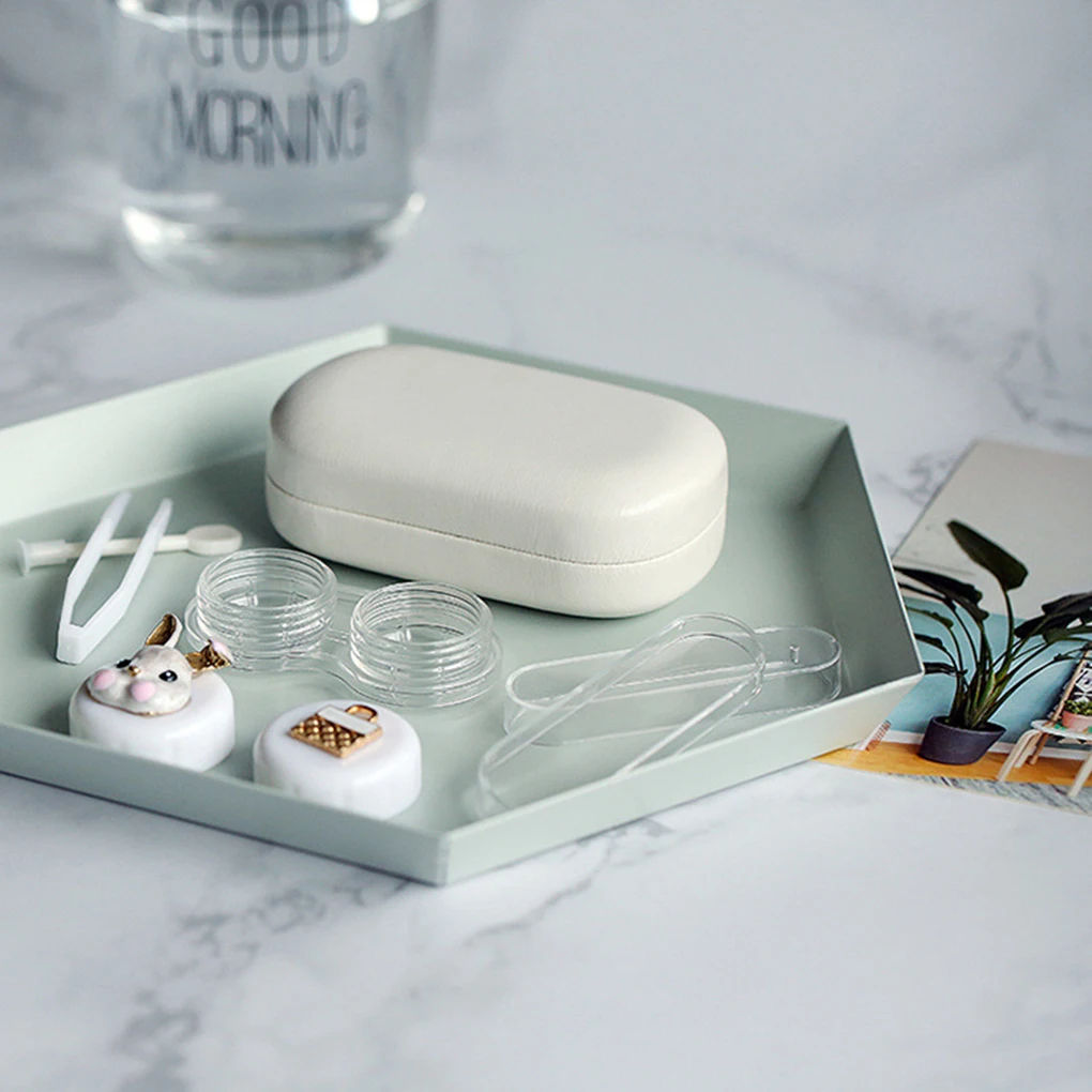 

Cartoon Animal Contact Lens Case Plastic Hard Contact Lenses Box Cute Eyeglass Case Lens Container Christmas Gift