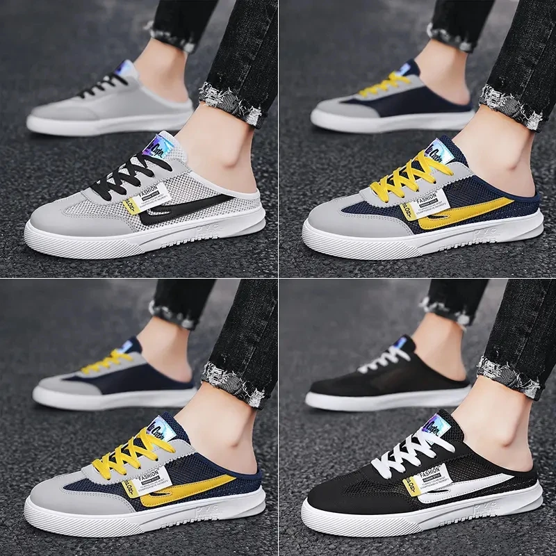 

2021 Summer Men Half Shoes Slippers Men Comfortable Sandals Design Breathable Casual Beach Shoes Outdoor Walking Shoes For Men