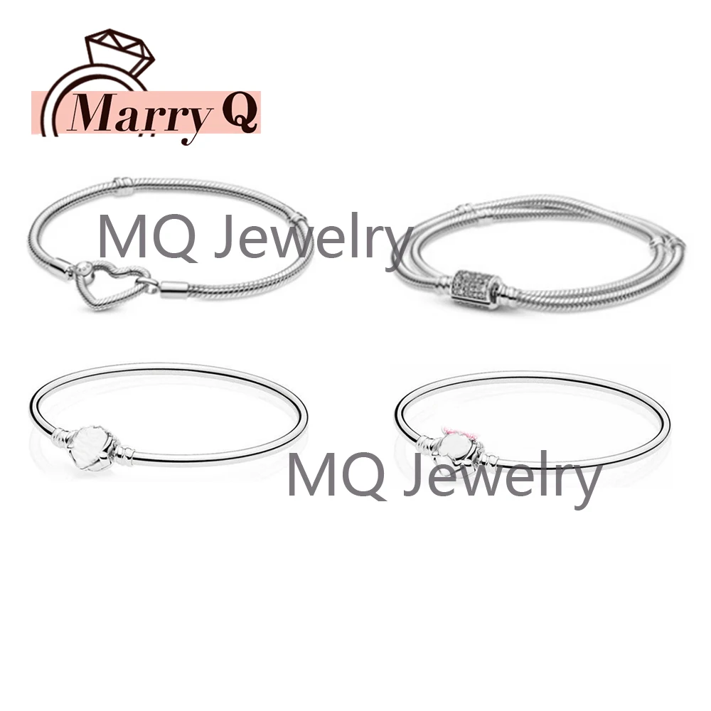 

2021 новый модный 100% 925 Блестящий гладкий браслет трех цветов Женская бижутерия подарок для вечеринки бесплатная Оптовая доставка