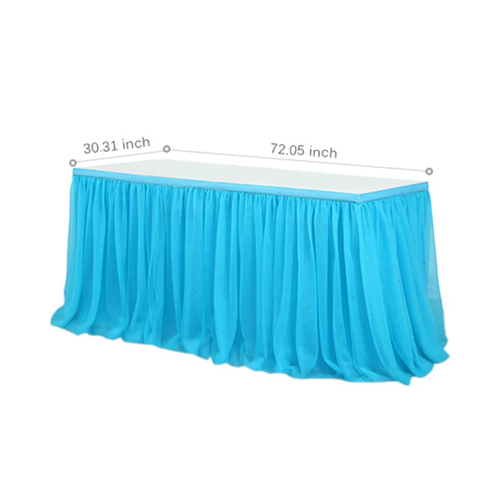 

Table Cloth Romantic Tulle Table Skirt Tutu Table Layer Mesh Fluffy Cloth For Girl Princess Party Wedding Birthday Home Decor