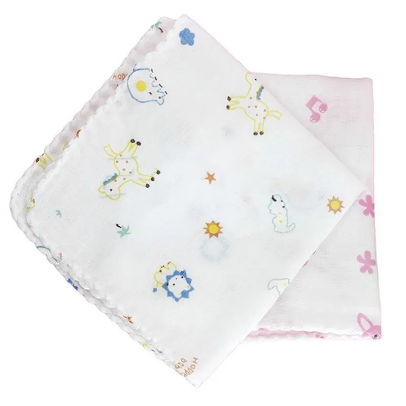 

10Pcs NewBorn Gauze Muslin Square 100% Cotton Bath Wash Baby Handkerchief Towel