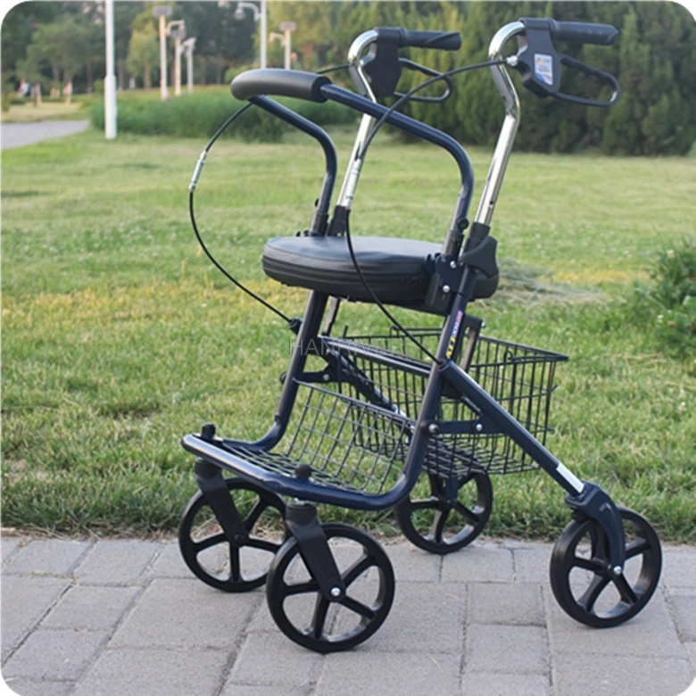 Складной скутер для покупок пожилых людей портативные тележки с четырьмя