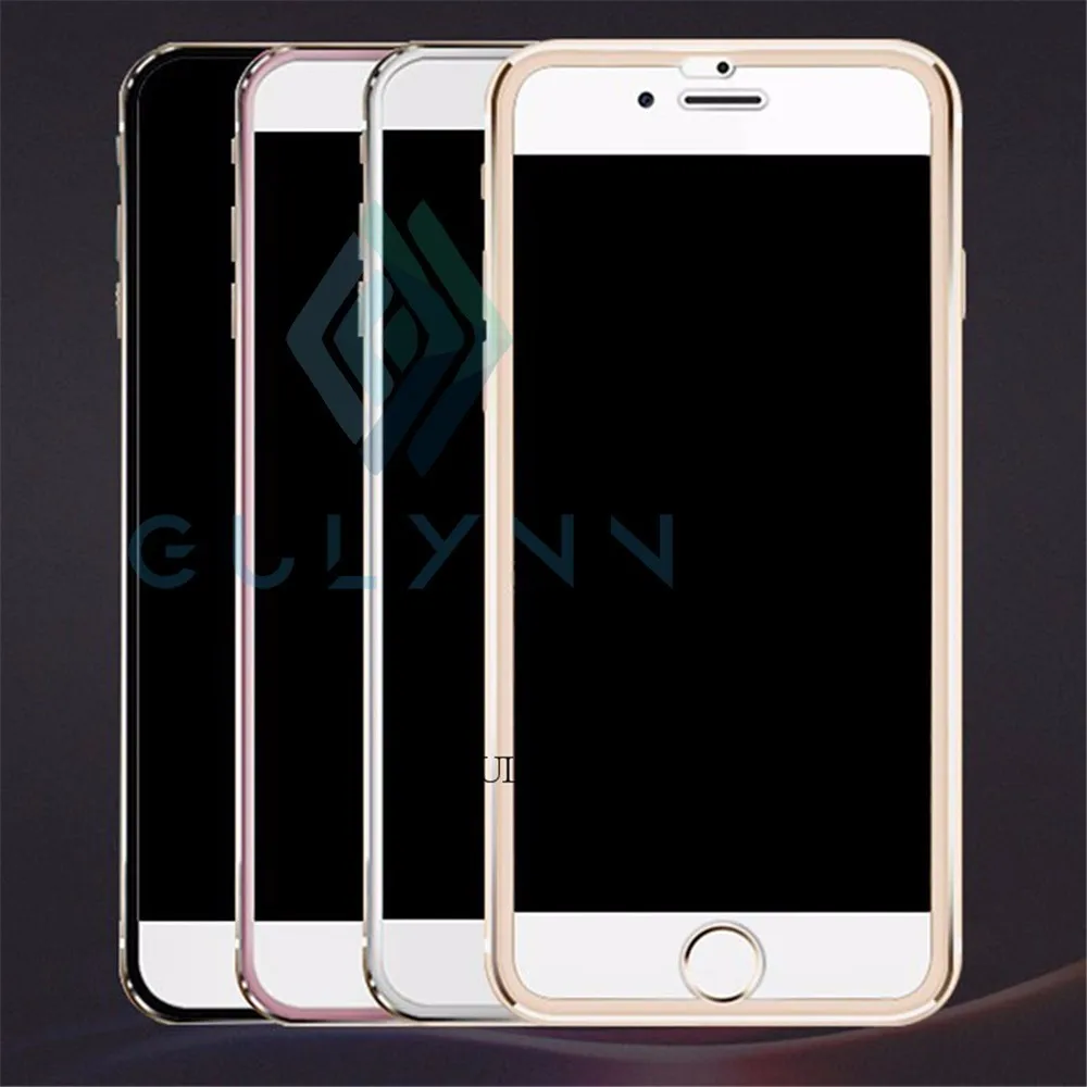 5D закаленное стекло из алюминиевого сплава для iPhone 6, 6 S, 7, 8 Plus, защитная пленка на весь экран для iPhone X, 8, защитная пленка на стекло