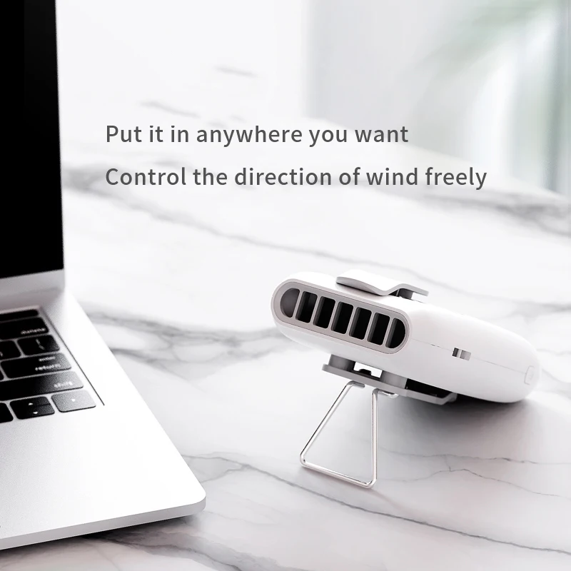 Портативный мини вентилятор подвесной с зарядкой от USB воздушный