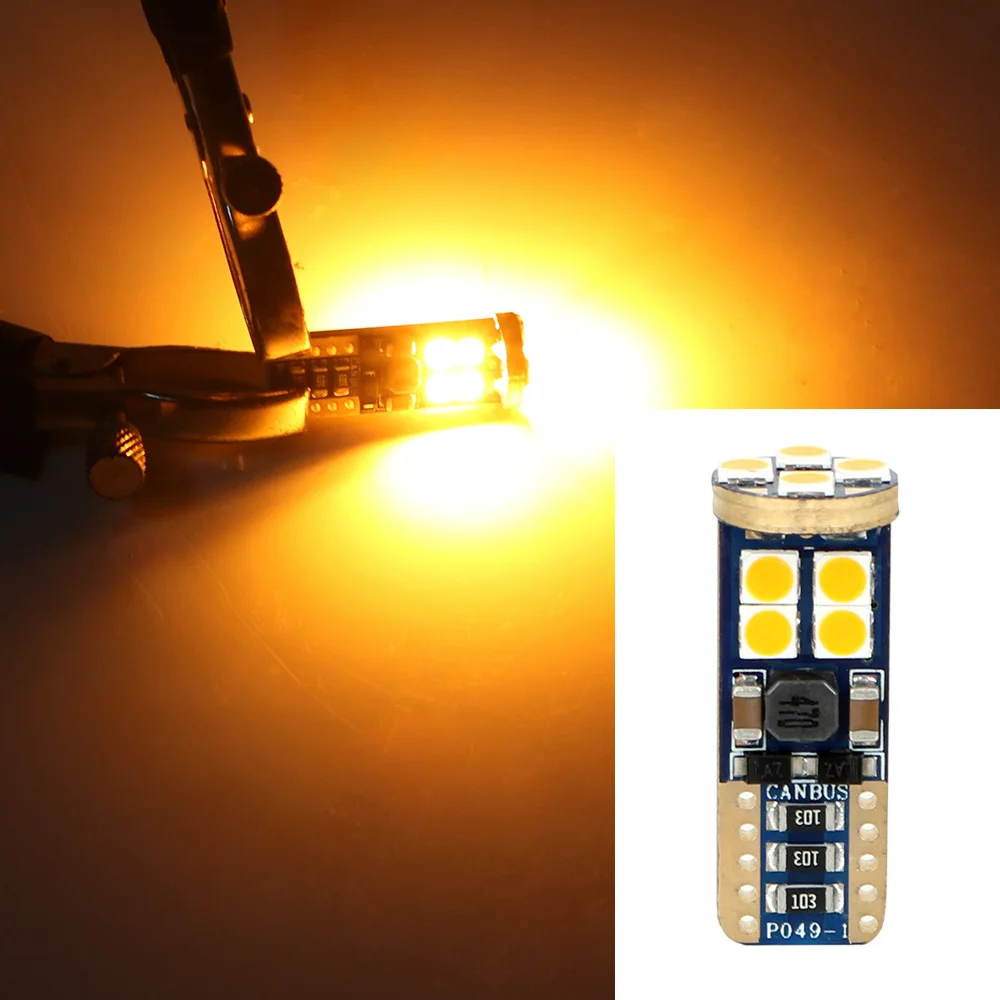 LEEPEE AC/DC 12V 3030 12 светодиодов SMD Клин лампа Canbus автомобиля светодиодный лампы T10 194 W5W супер яркий авто Интерьер