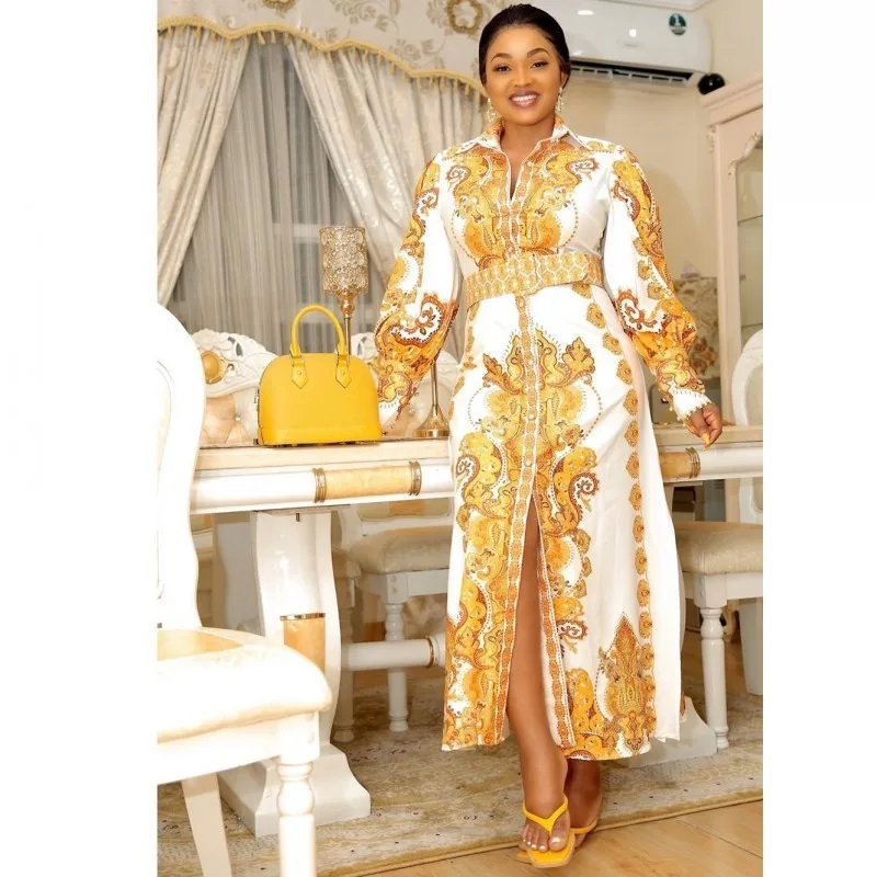 Африканская Дашики Платье из набивной ткани сандалии в стиле Богемия с шелковой