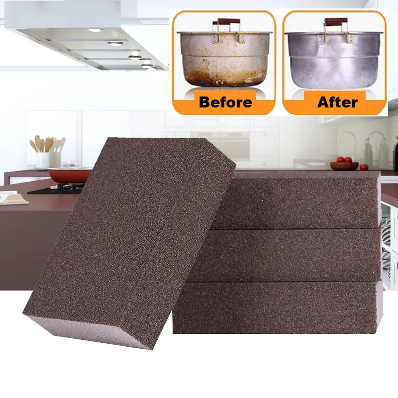 

2/5/8Pcs Hot Sell Sponge Carborundum Brush Kitchen Washing Cleaning Kitchen Cleaner Tool