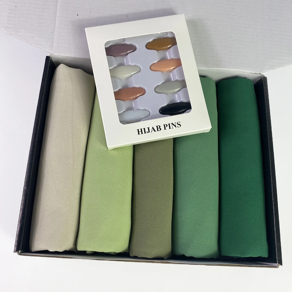 Шифоновые хиджабы премиум-класса 5 шт./коркорт однотонный простой шарф