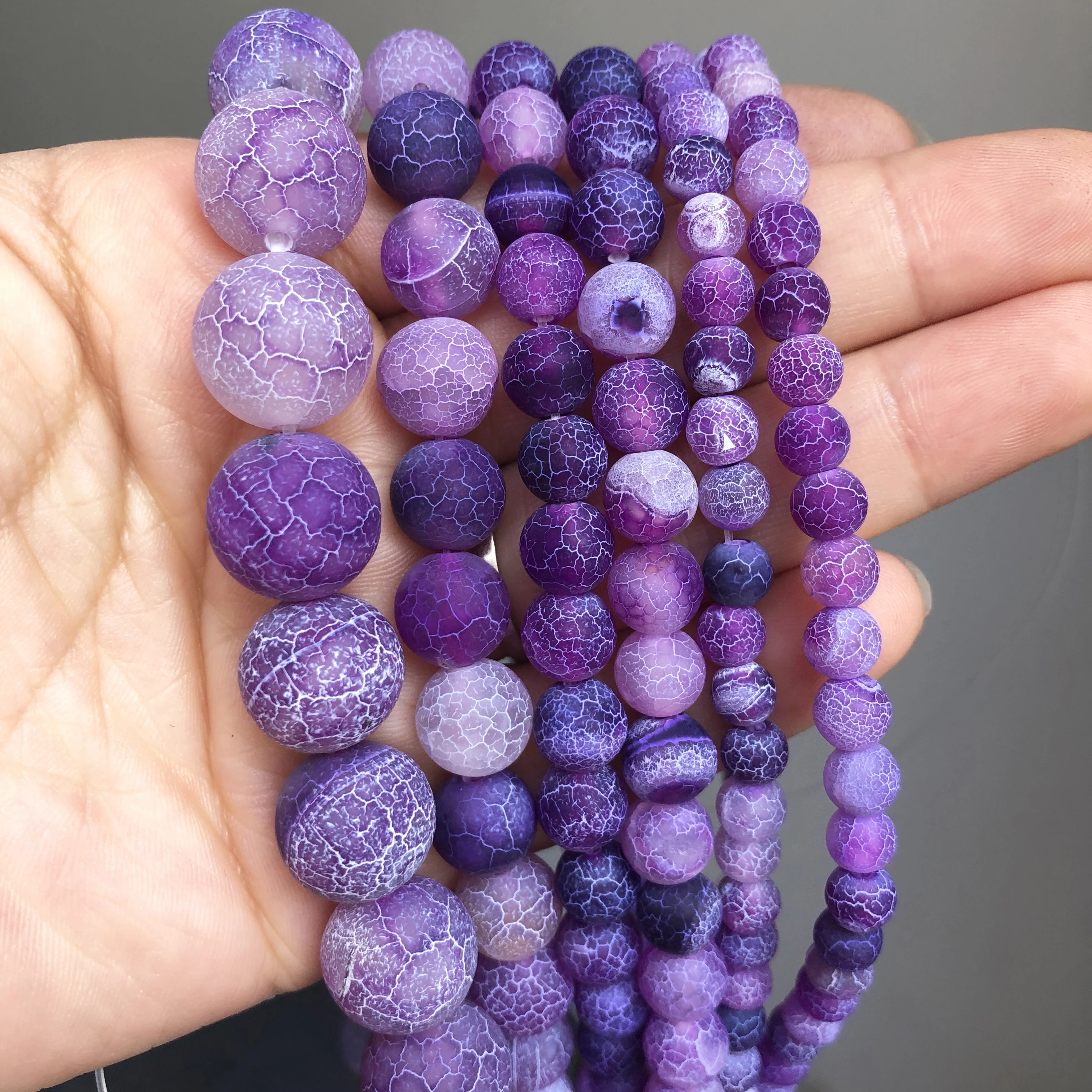 Бусины из матового агата диаметром 15 дюймов 6 8 10 12 14 мм | Украшения и аксессуары