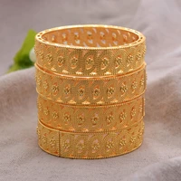 annayoyo 4pcslot ethiopian africa gold color bangles for women flower bride bracelet african wedding jewelry middle east items