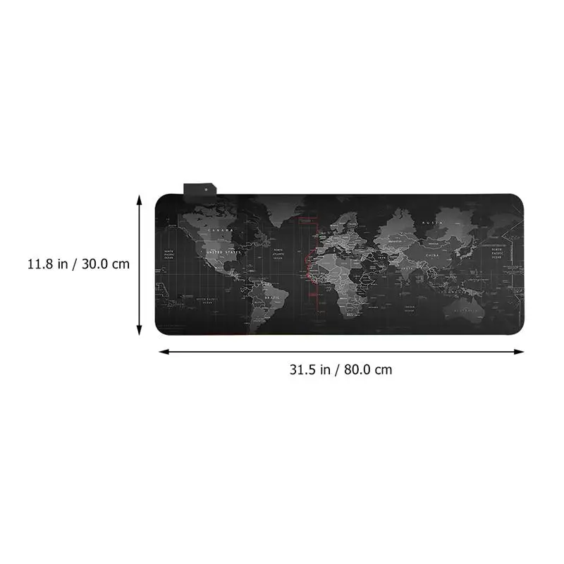 

LED Mouse Mat RGB Luminous Anti-slip Map Pattern Computer Gaming Mousepad