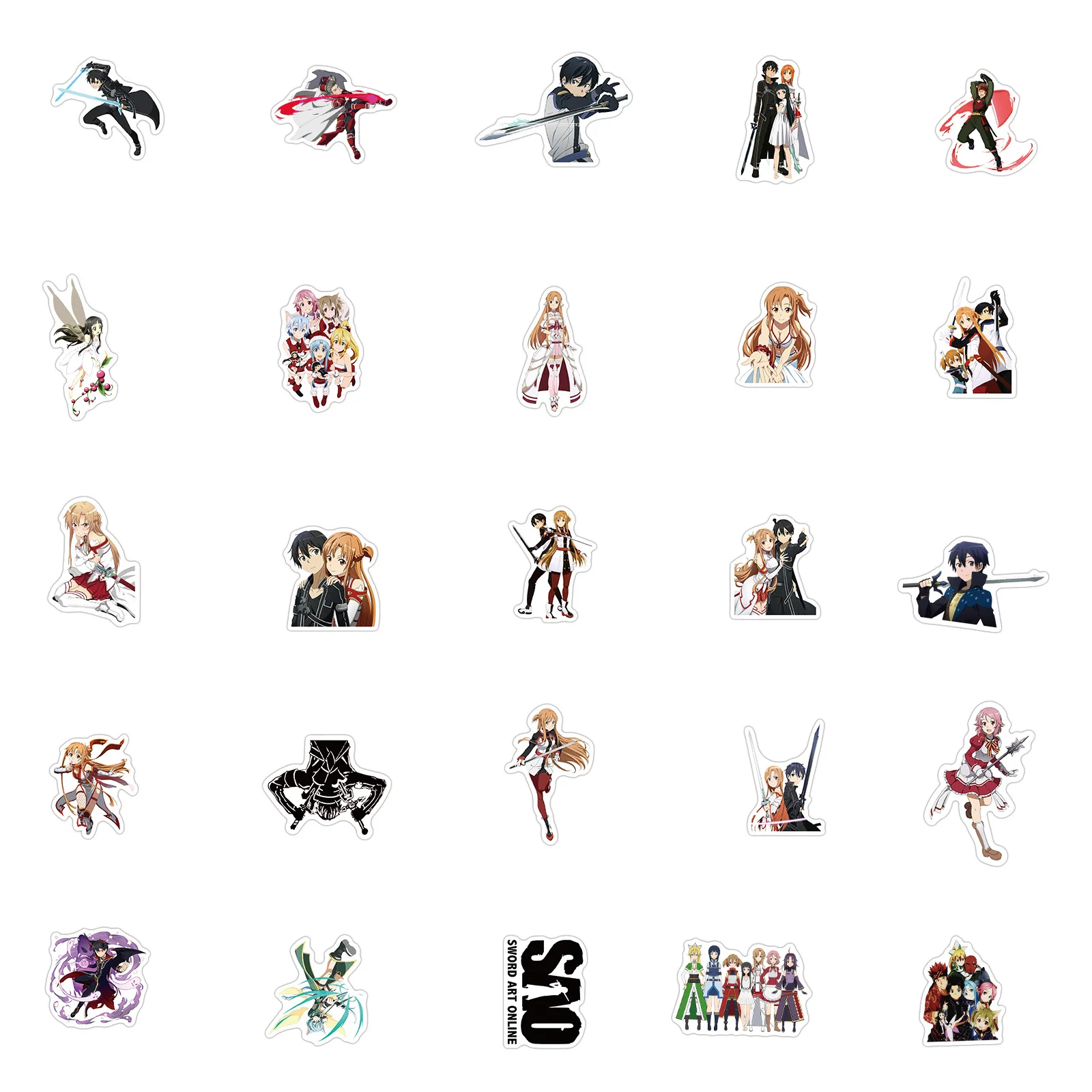 50 шт./упак. обувь для вечеринки в Стиле косплей Sword Art Online Аниме наклейки ноутбука