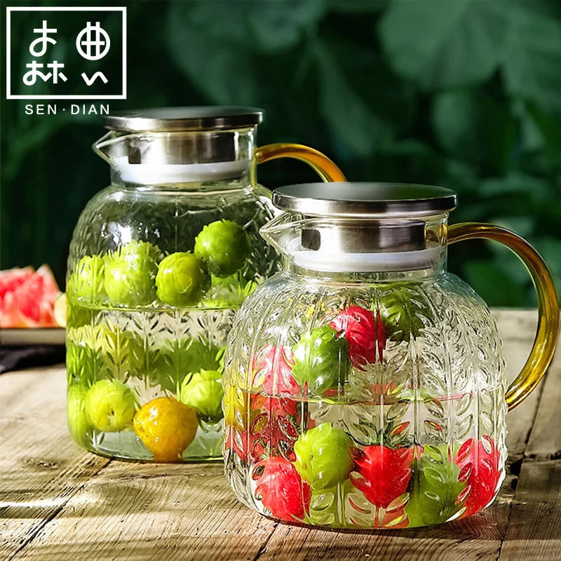 Чайник стеклянный SENDIAN большой емкости устойчивый к высоким температурам