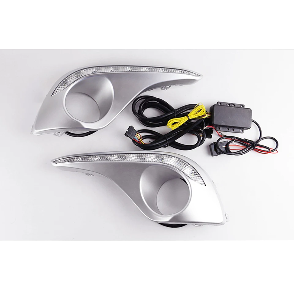 

2 Pcs Waterproof Turn Signal Style Relay DRL For Toyota Highlander 2012 2013 2014 Daytime Running Lights Fog Lamp Cover